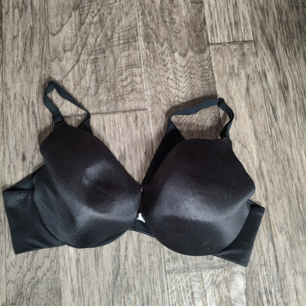 Cacique black lightly lined full coverage 44C underwire bra Lane Bryant